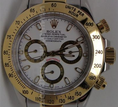 Replica Rolex Daytona 2-Tone White Dial Watch